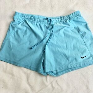 Nike Short Womens Sz Small Light Blue Exercise Sports Dri Fit Gym Athletic Pants